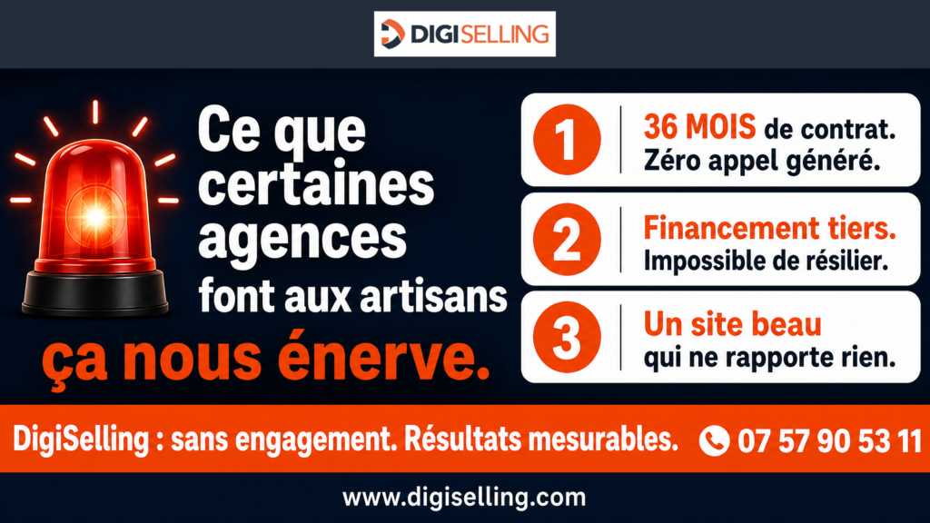 site internet artisan sans engagement