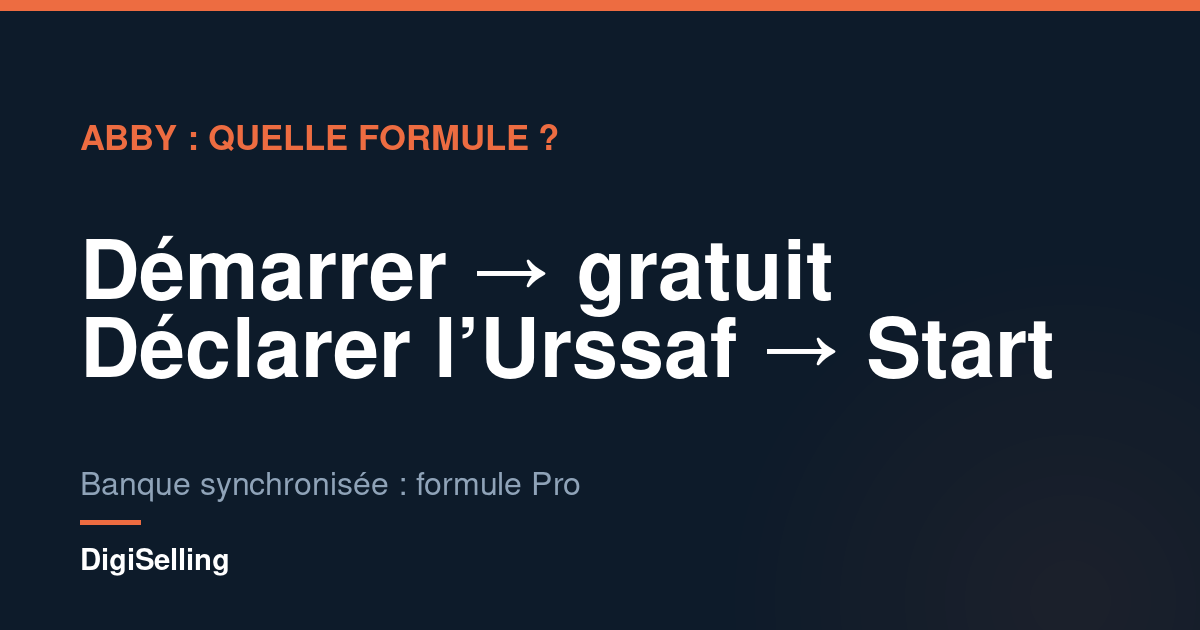 Schéma des formules Abby selon les besoins du micro-entrepreneur