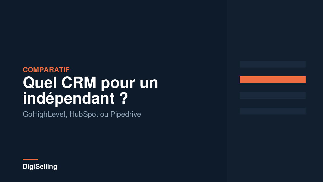 GoHighLevel vs HubSpot vs Pipedrive : comparatif 2026