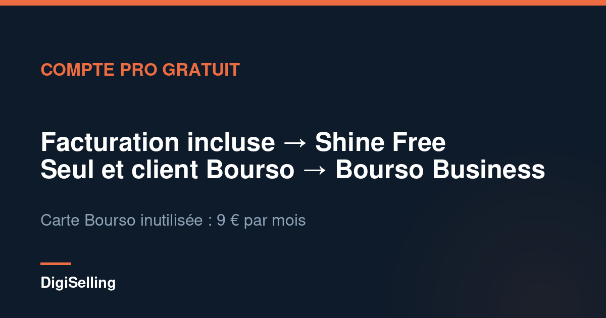 Schéma comparant Shine Free et Bourso Business