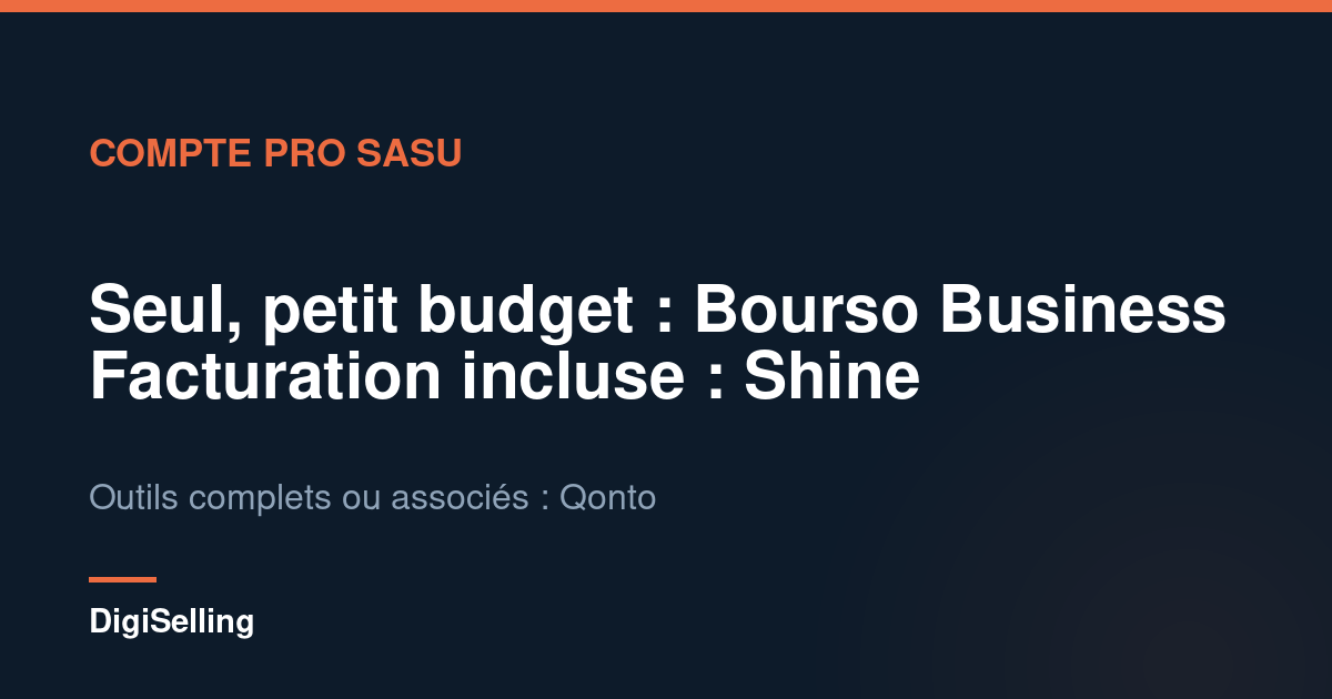 Schéma pour choisir le compte pro d’une SASU