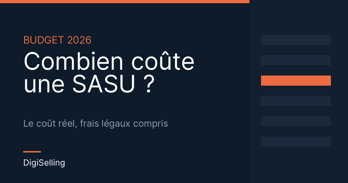 Coût création SASU 2026 : le budget réel