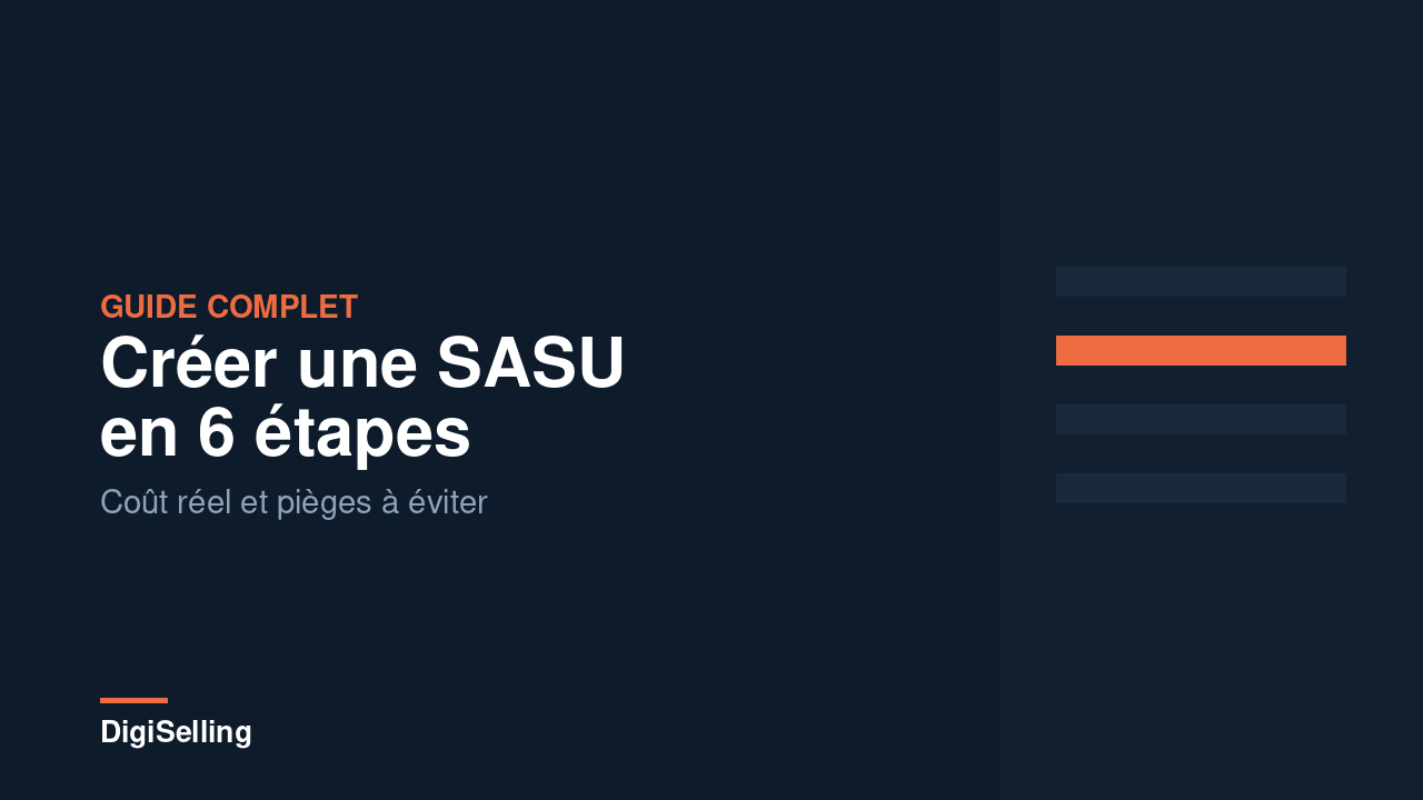 Guide des 6 étapes pour créer une SASU avec les coûts réels