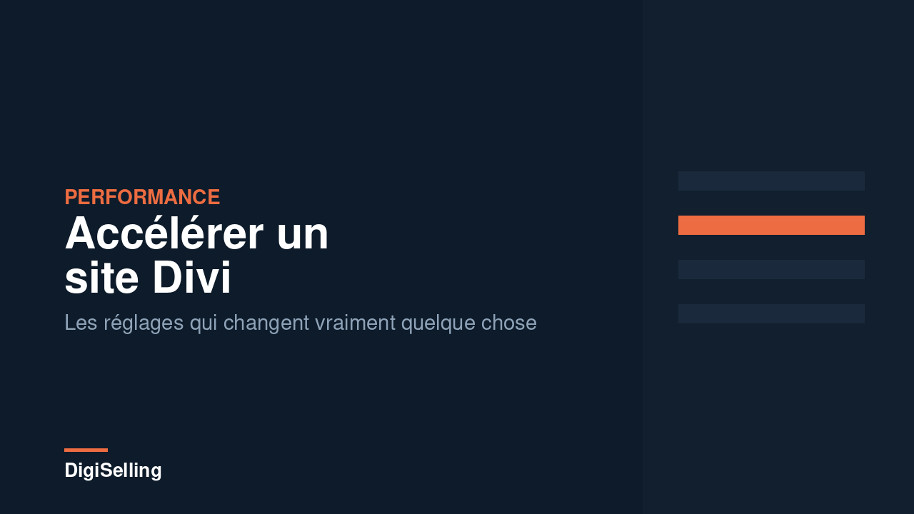 Divi performance : accélérer un site Divi