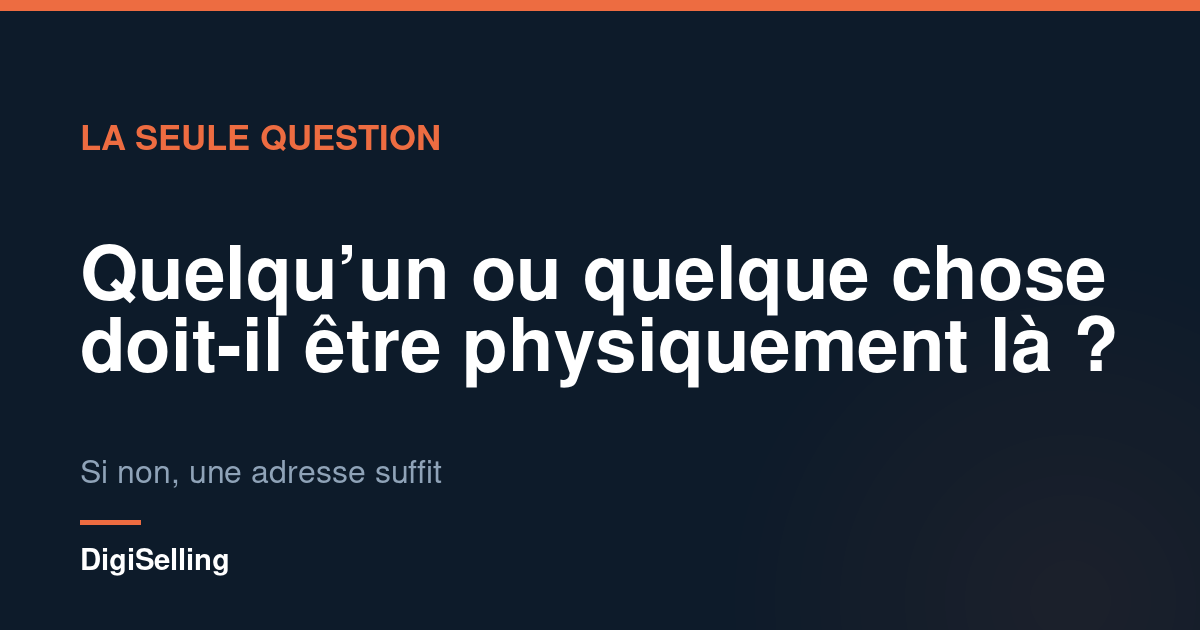 Schéma de la question qui détermine le besoin d’un local commercial
