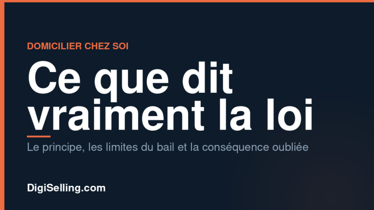 Domicilier son entreprise chez soi