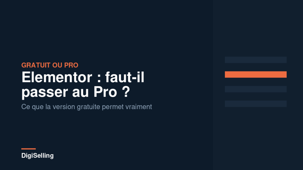 Elementor gratuit ou Pro : ce que change la version payante