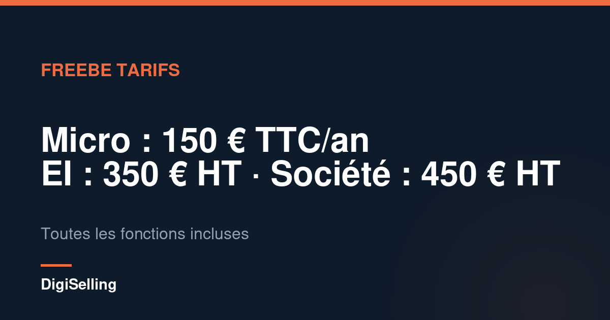 Schéma des tarifs Freebe selon le statut