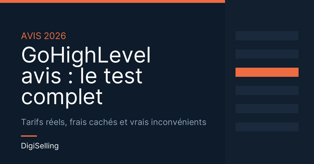 GoHighLevel avis 2026 : tarifs réels et vrais inconvénients