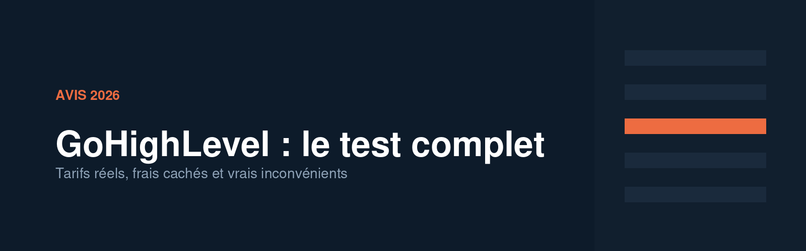GoHighLevel avis 2026 : tarifs réels et vrais inconvénients