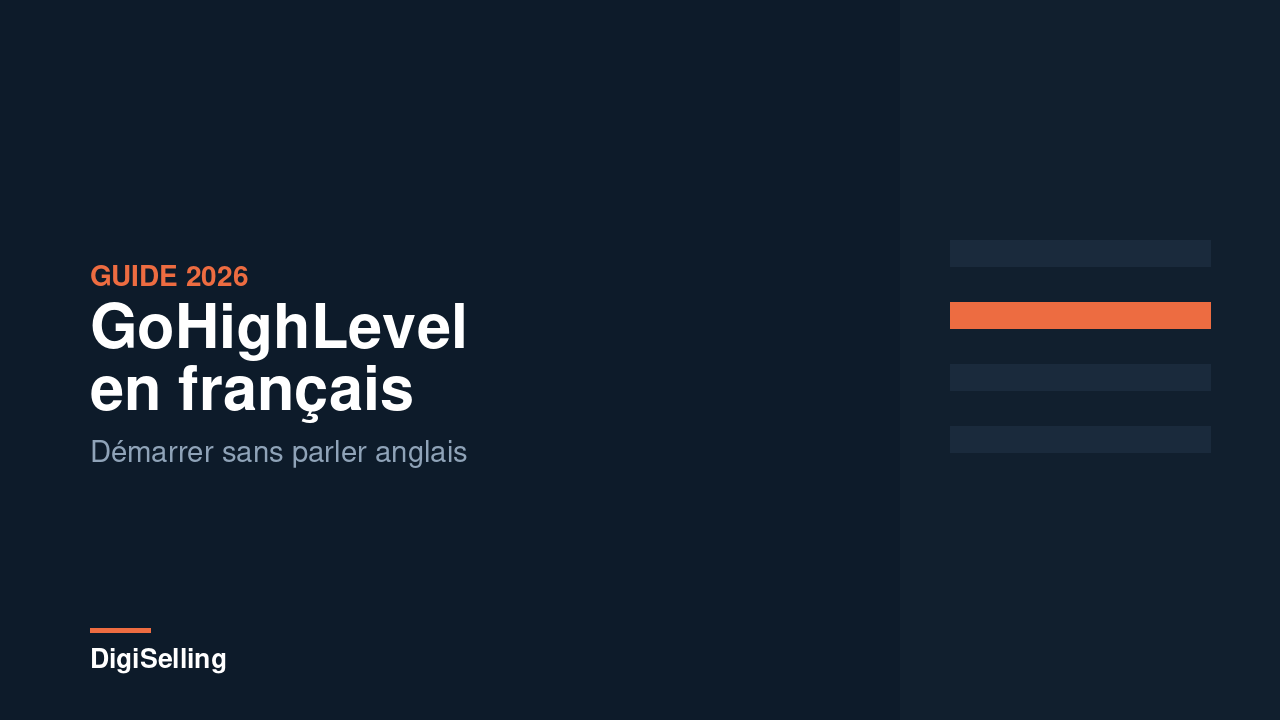 GoHighLevel en français : guide de démarrage 2026