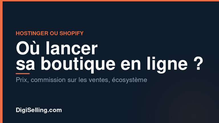 Hostinger ou Shopify
