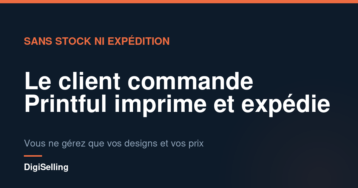 Schéma du circuit de l’impression à la demande entre la boutique Hostinger et Printful