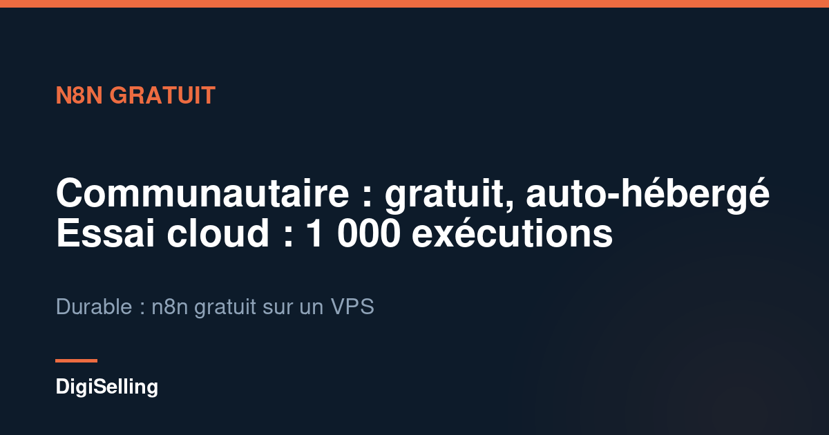 Schéma des trois façons d’utiliser n8n gratuitement