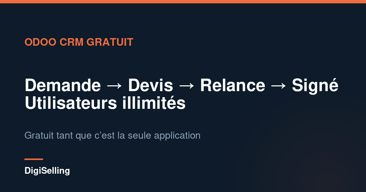Schéma du suivi commercial avec le CRM gratuit d’Odoo