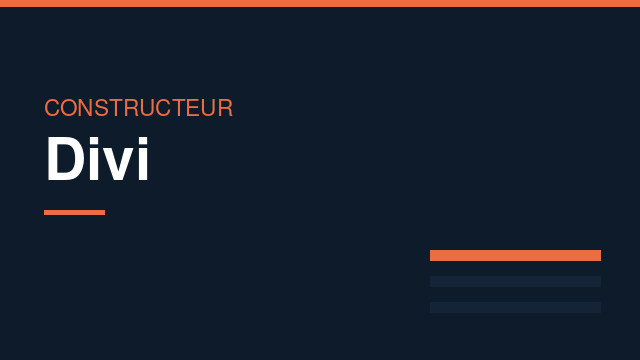 Divi : Constructeur