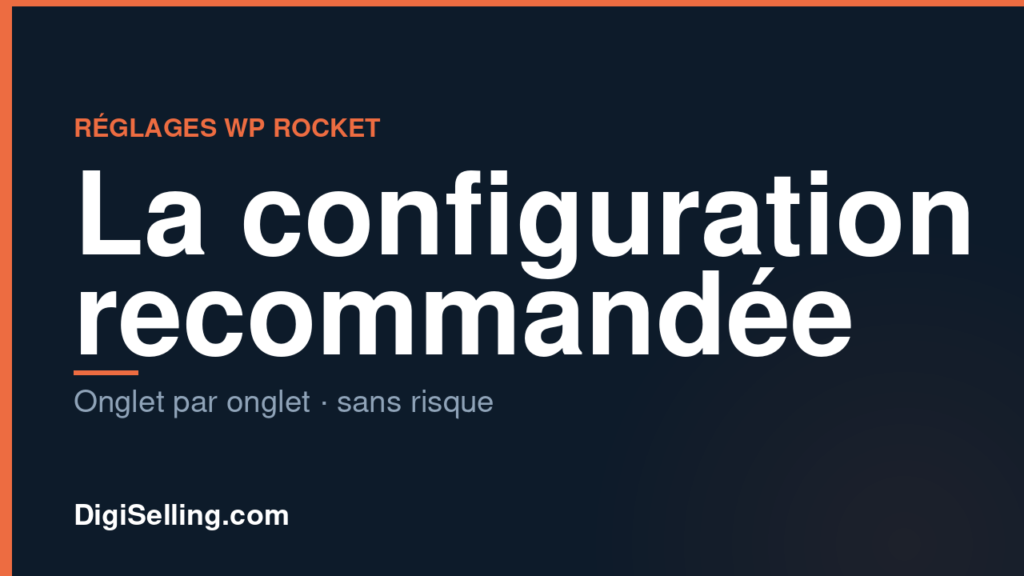 Réglages WP Rocket