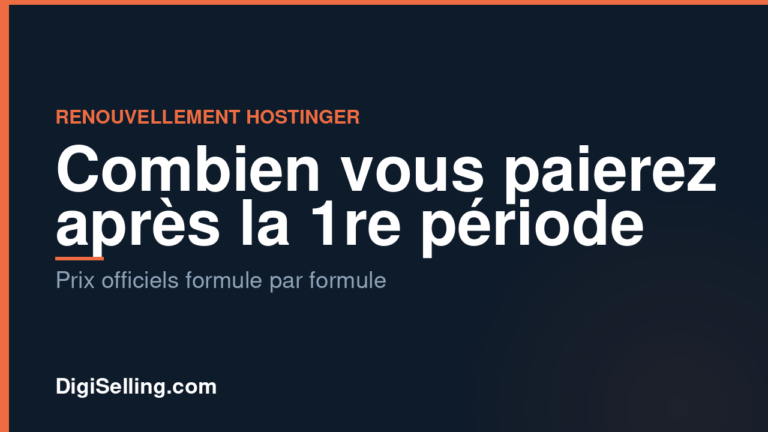 Renouvellement Hostinger