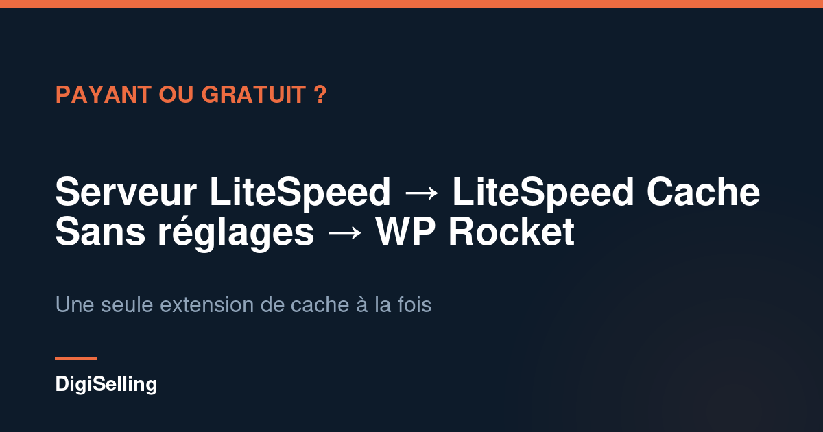 Schéma pour choisir entre WP Rocket et une extension de cache gratuite